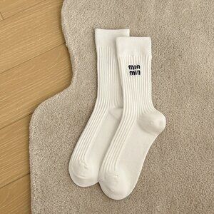 Miu Miu Monochrome Casual Socks
